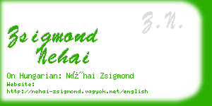 zsigmond nehai business card
